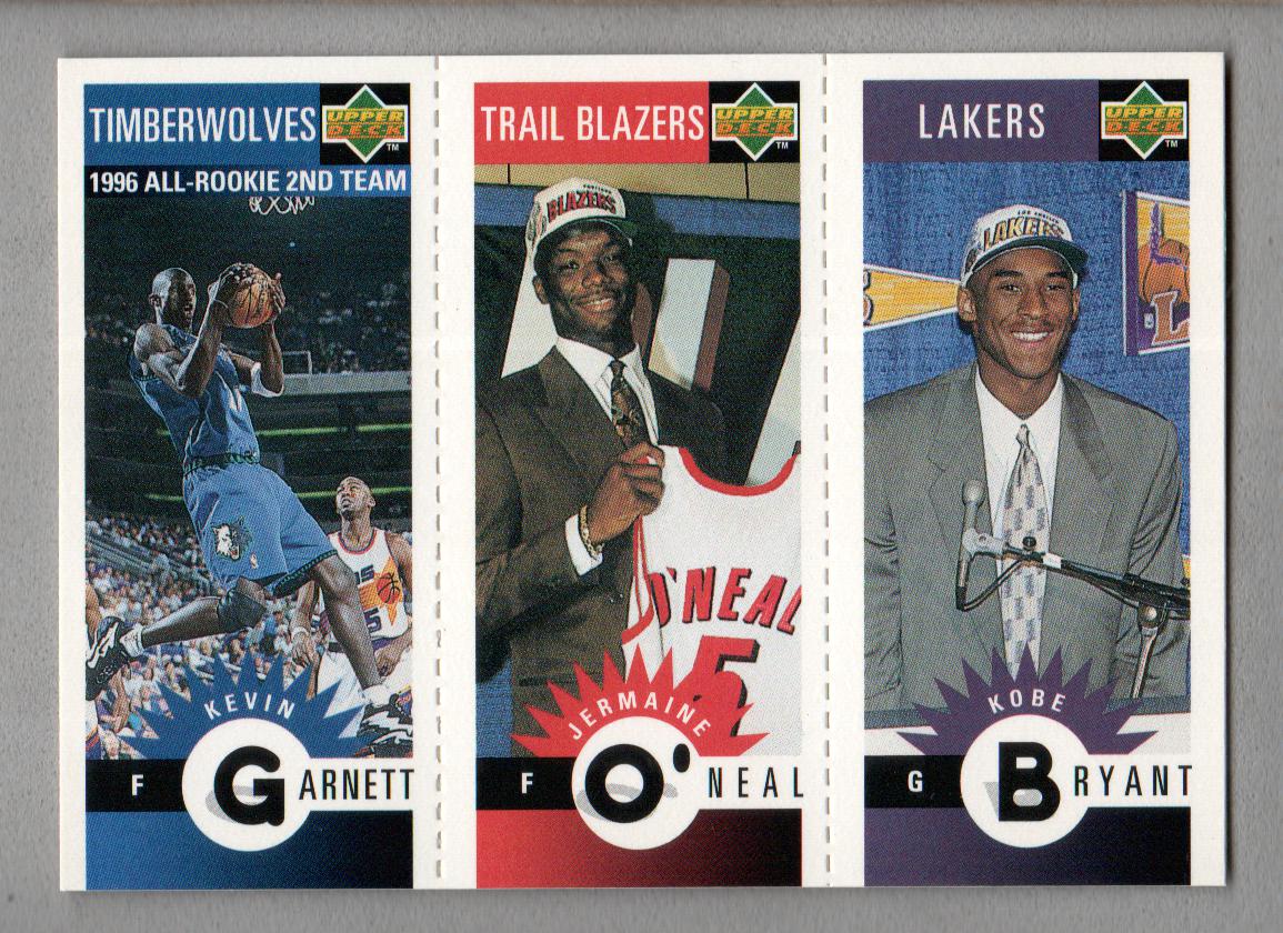 1996-97 Collector's Choice Mini-Cards #M129 Kobe Bryant/Jermaine O'Neal/Kevin Garnett
