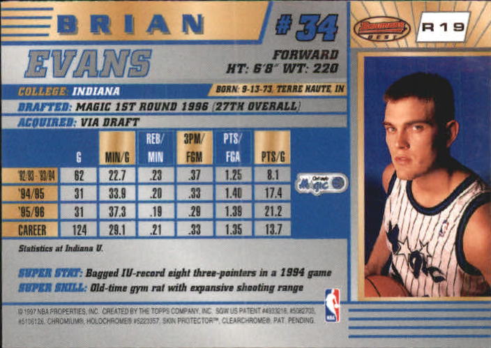 1996-97 Bowman's Best #R18 Steve Nash RC back image