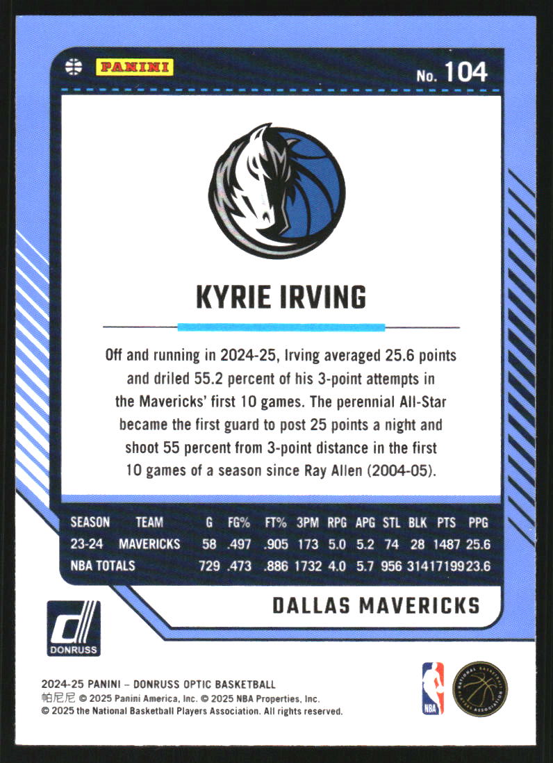 2024-25 Donruss Optic #104 Kyrie Irving