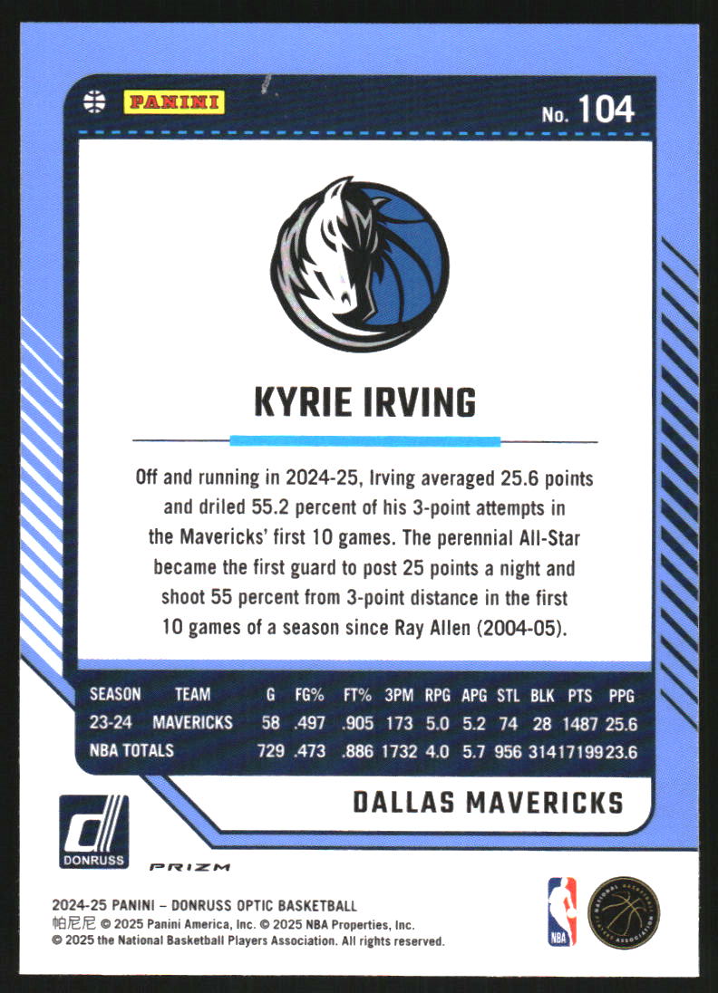 2024-25 Donruss Optic Holo #104 Kyrie Irving