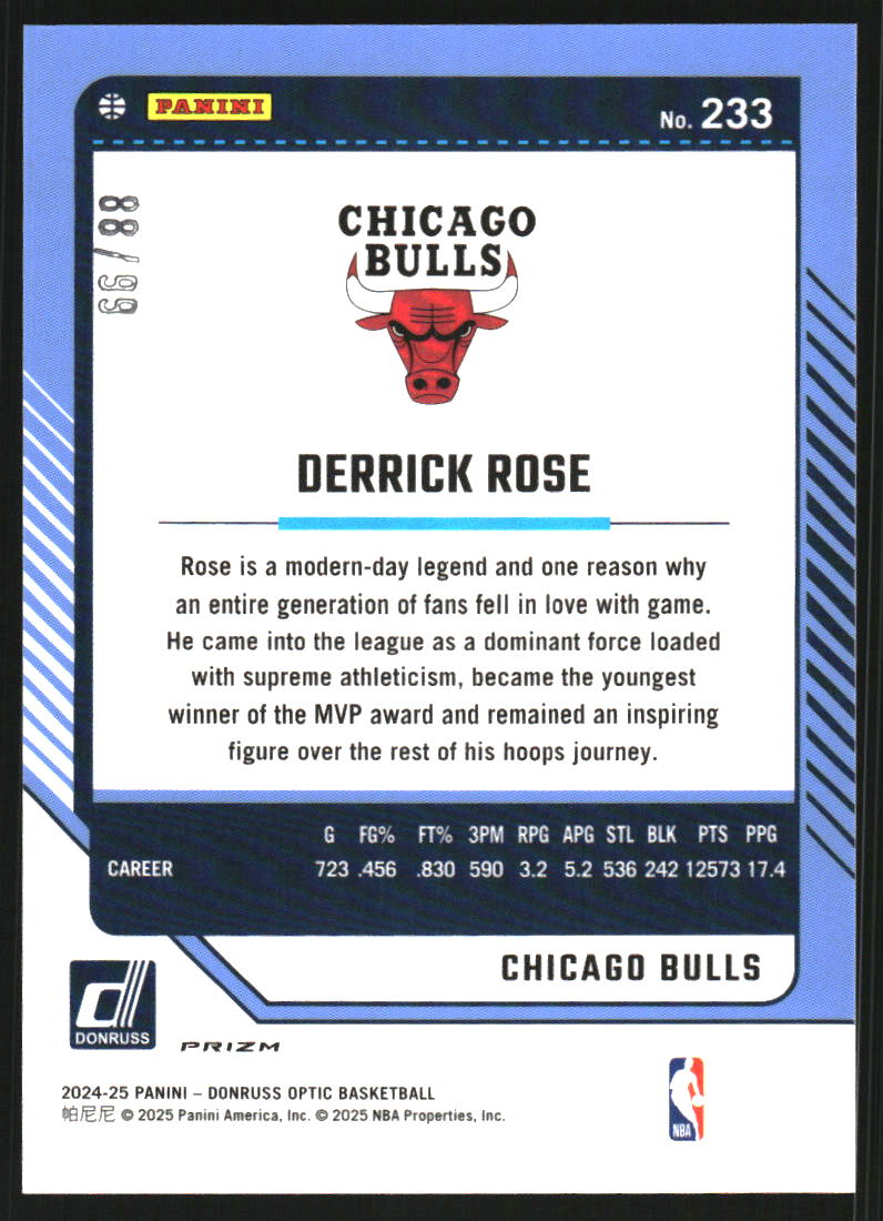 2024-25 Donruss Optic Red #233 Derrick Rose LGD /99