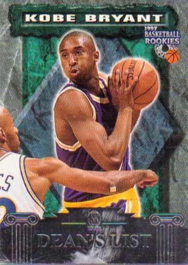 1997 Score Board Rookies Dean's List #83 Kobe Bryant ART