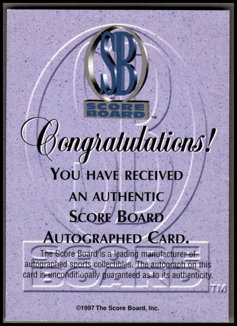 1997 Score Board Autographed BK Gold Autographs #37 Stephon Marbury/300 back image