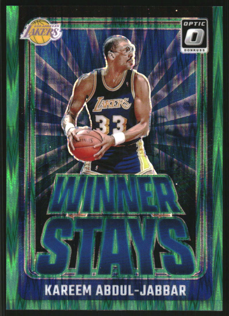 2024-25 Donruss Optic Winner Stays Green Shock #14 Kareem Abdul-Jabbar /149