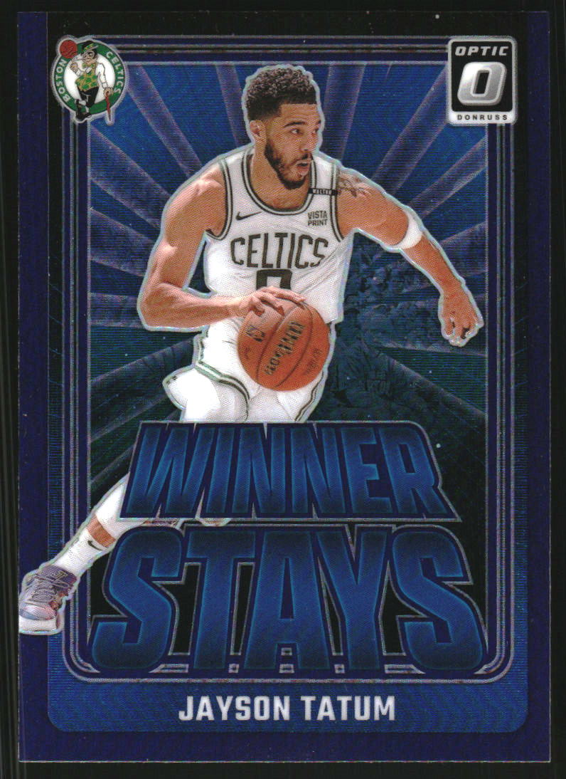 2024-25 Donruss Optic Winner Stays Purple #2 Jayson Tatum on