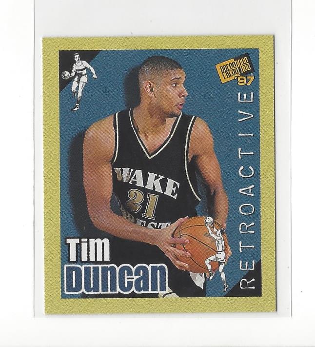 1997 Press Pass Double Threat Retroactive #RA34 Tim Duncan