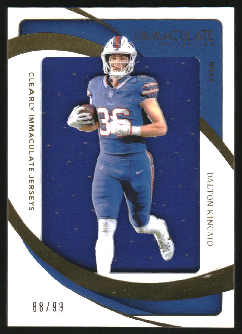 2024 Immaculate Collection Clearly Immaculate Jerseys #4 Dalton Kincaid Jersey /99