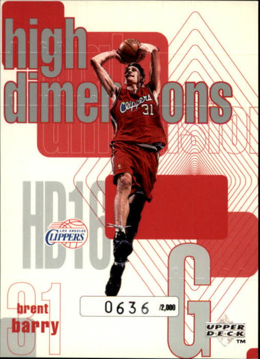 1997-98 Upper Deck High Dimensions #D16 Brent Barry