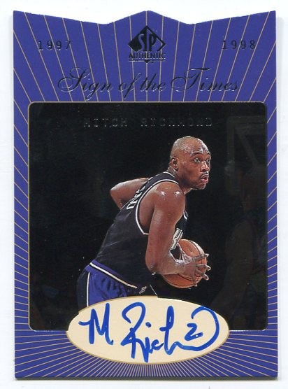 1997-98 SP Authentic Sign of the Times #MR Mitch Richmond
