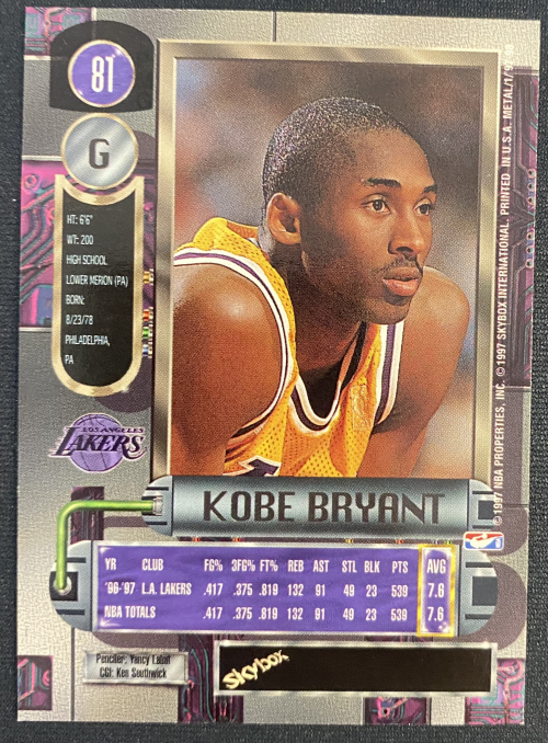 1997-98 Metal Universe #81 Kobe Bryant - NM-MT