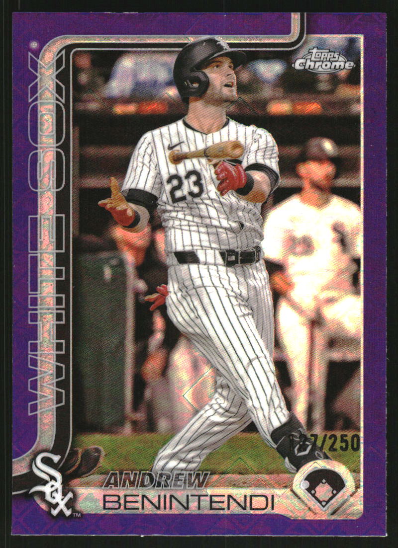 2025 Topps Chrome Logofractor Purple Refractors #197 Andrew Benintendi /250
