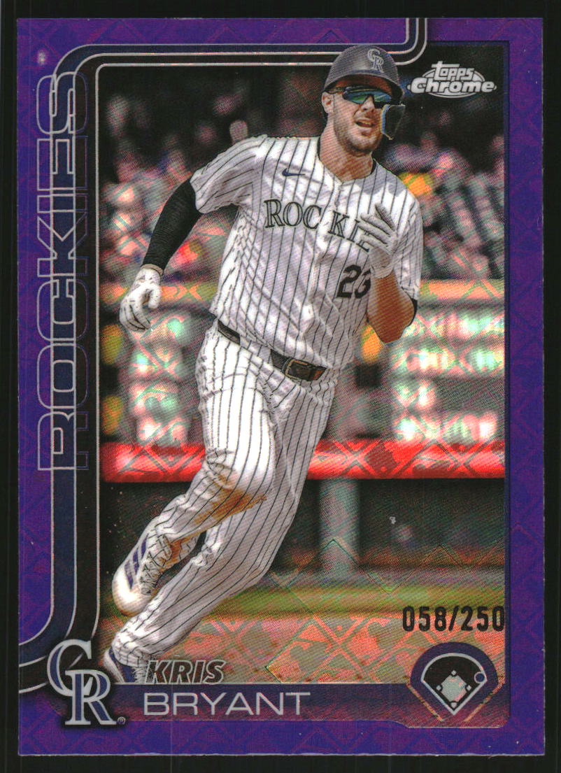 2025 Topps Chrome Logofractor Purple Refractors #248 Kris Bryant /250
