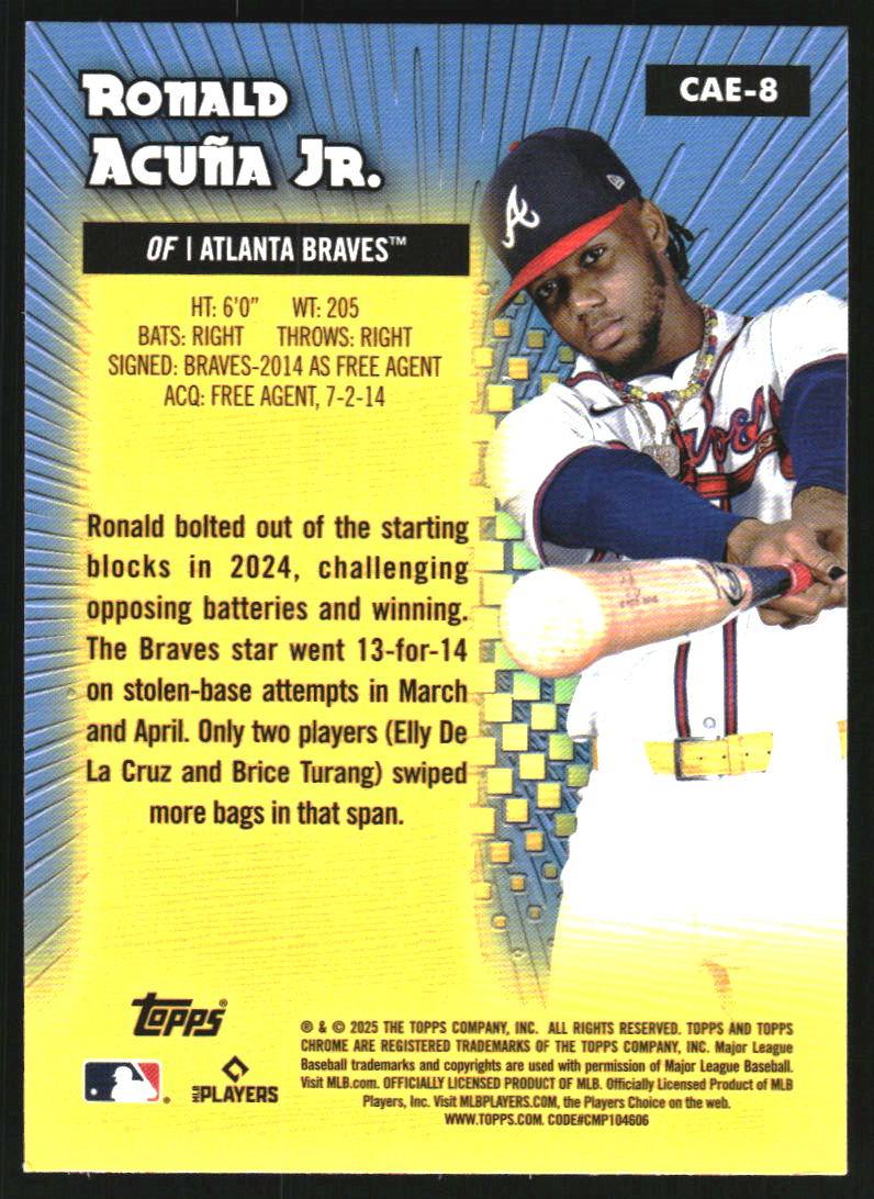 2025 Topps Chrome Logofractor All-Etch #CAE8 Ronald Acuna Jr.