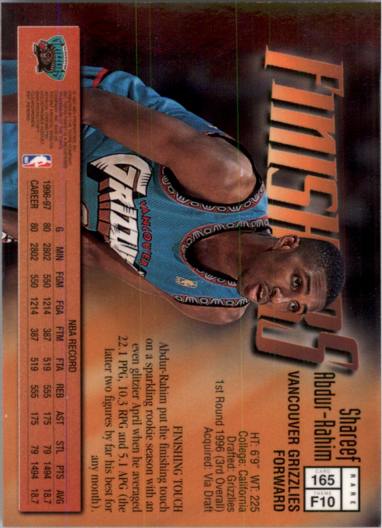 1997-98 Finest Basketball Card Pick (Base) 102-315 - Picture 120 of 361