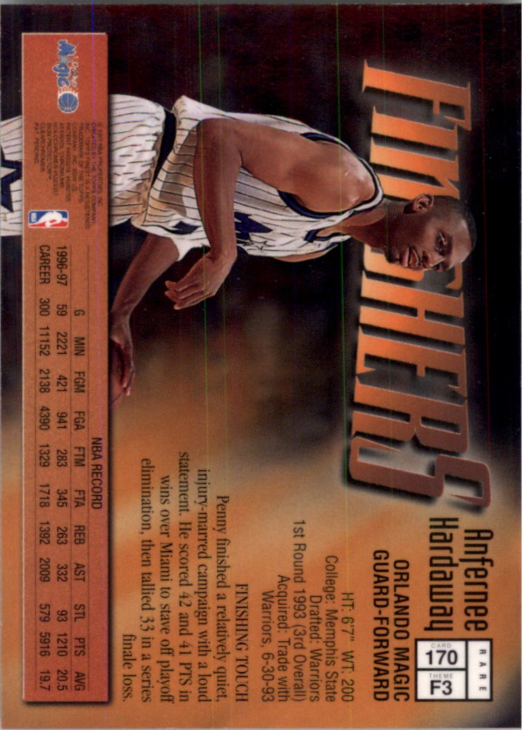 1997-98 Finest Basketball Card Pick (Base) 102-315 - Picture 128 of 361