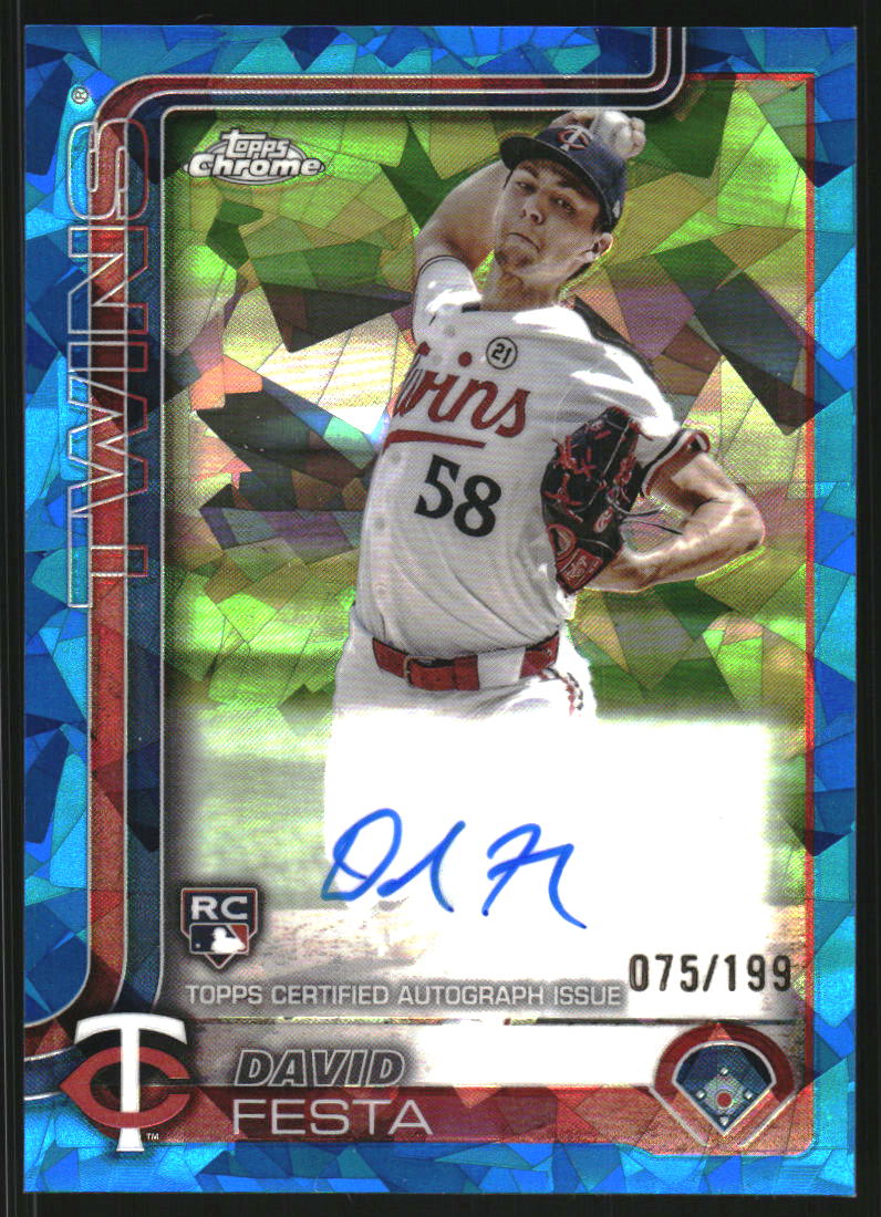 2025 Topps Chrome Sapphire Rookie Autographs #RADF David Festa Auto