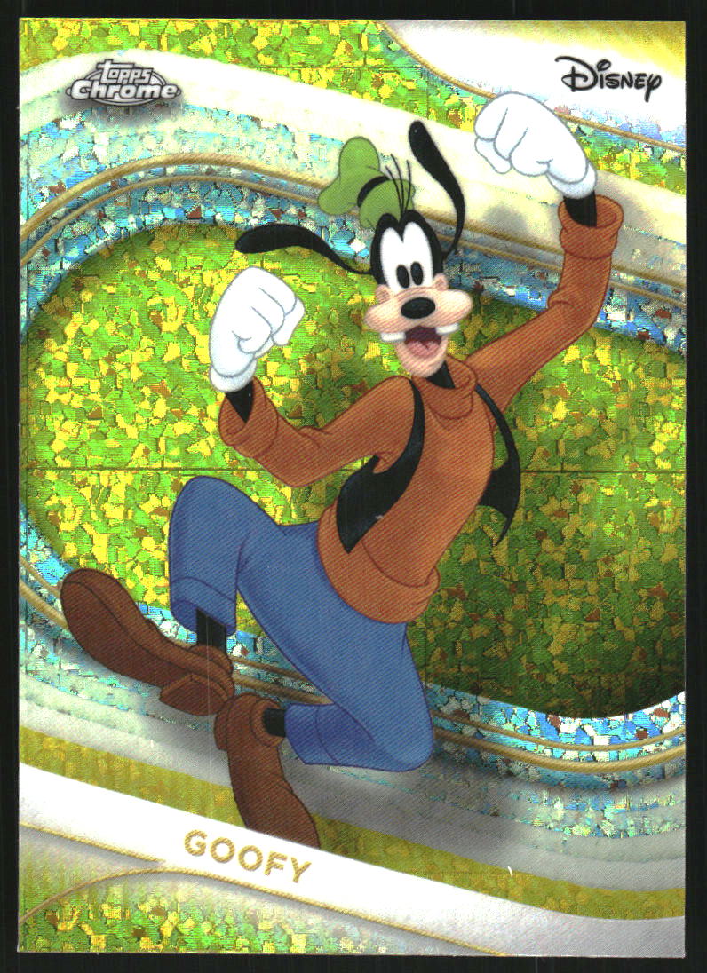 2025 Topps Chrome Disney Yellow Mini-Diamonds Refractors #32 Goofy