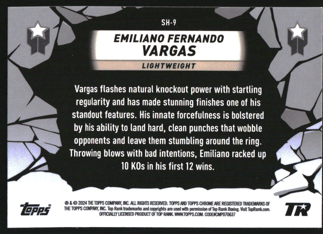 2024 Topps Chrome Smash Hits #SH9 Emiliano Fernando Vargas
