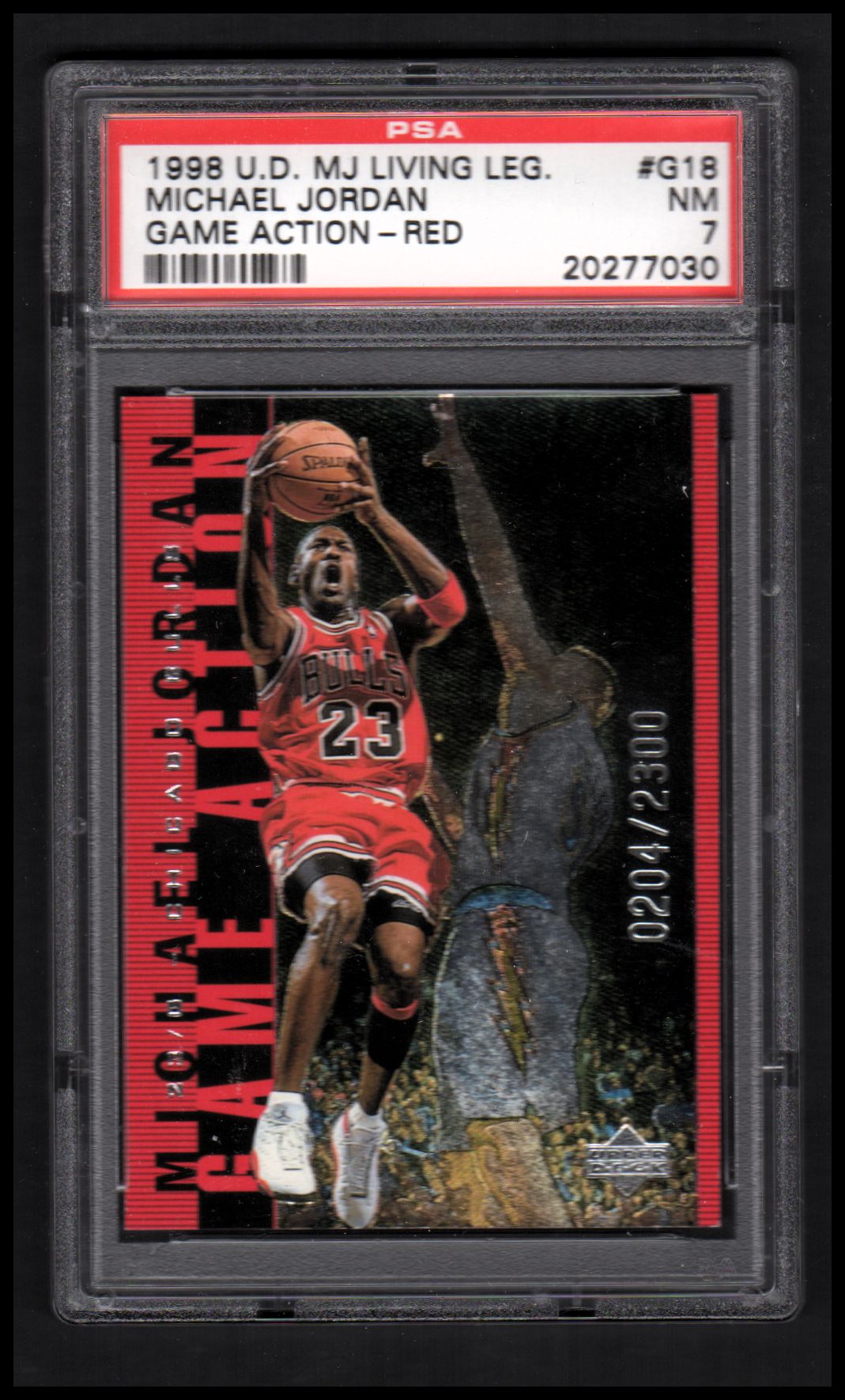 1998 Upper Deck Michael Jordan Living Legend Game Action Red #G18 