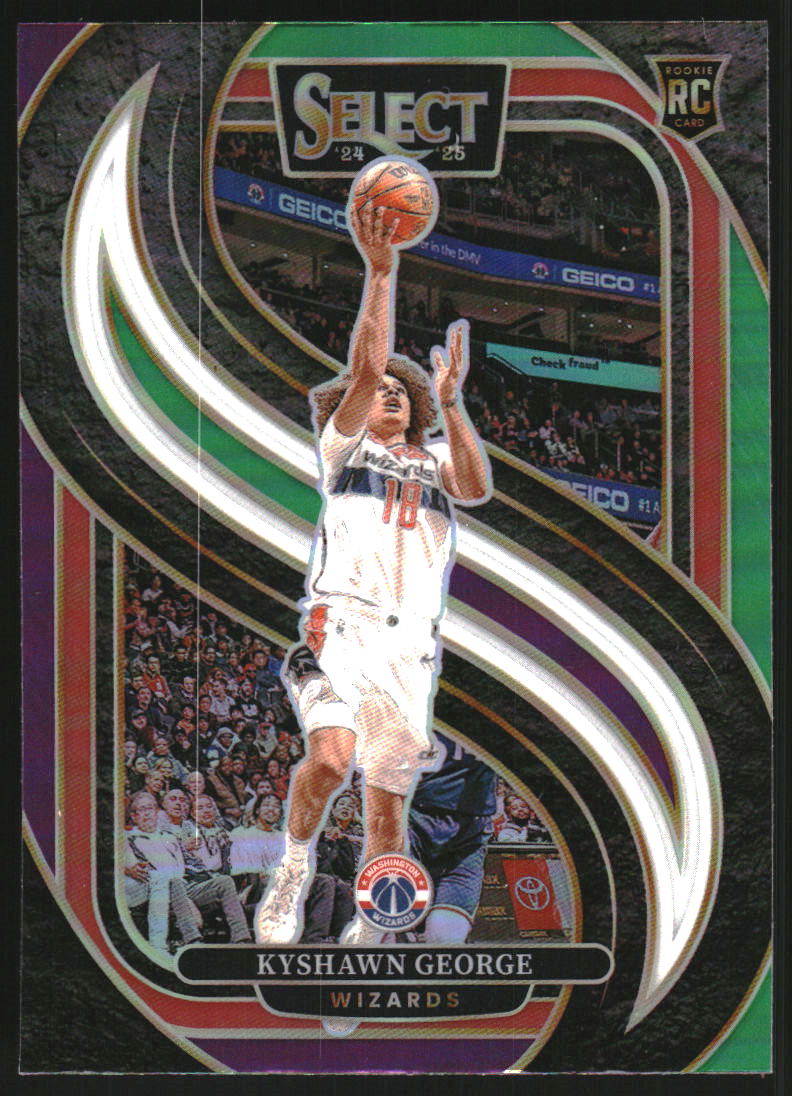 2024-25 Select Green White Purple Prizms #177 Kyshawn George