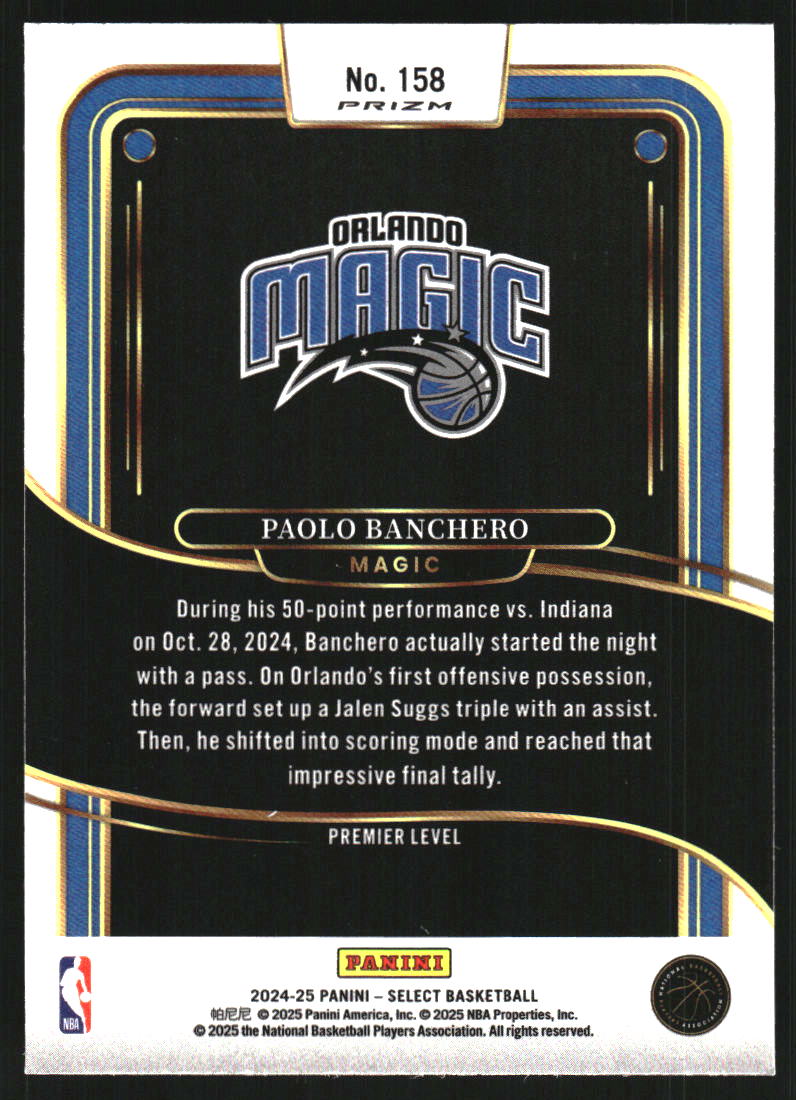 2024-25 Select Red Cracked Ice Prizms #158 Paolo Banchero