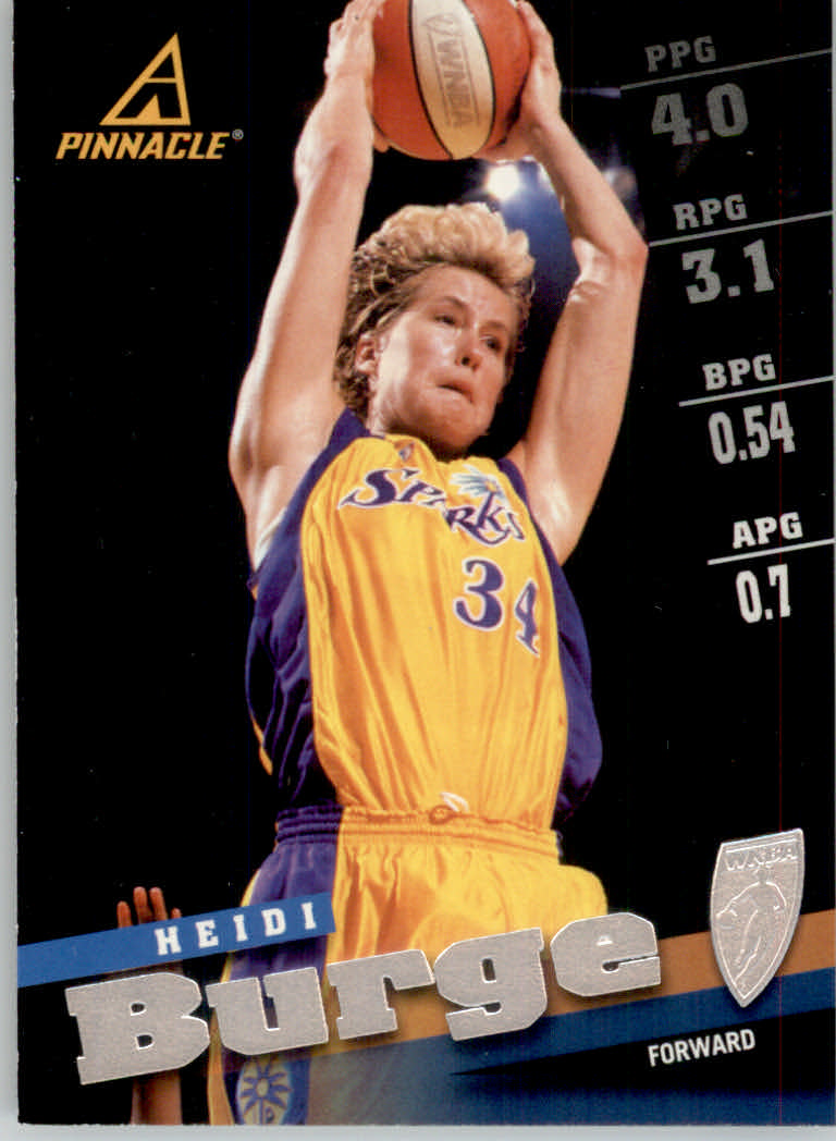 1998 Pinnacle WNBA #9 Heidi Burge RC