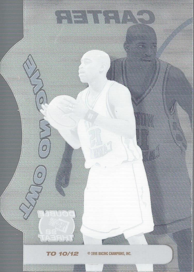 1998 Press Pass Double Threat Two-On-One #TO10 Vince Carter back image