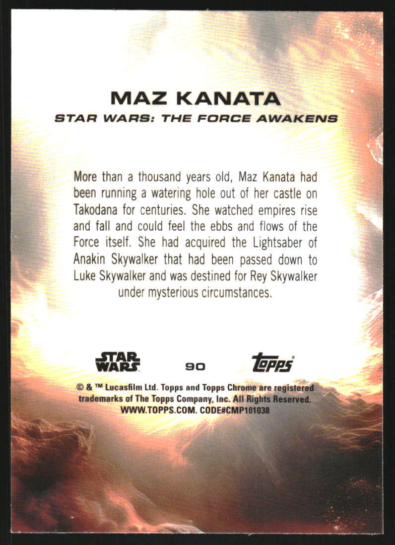 2025 Topps Chrome Sapphire Edition Star Wars #90 Maz Kanata