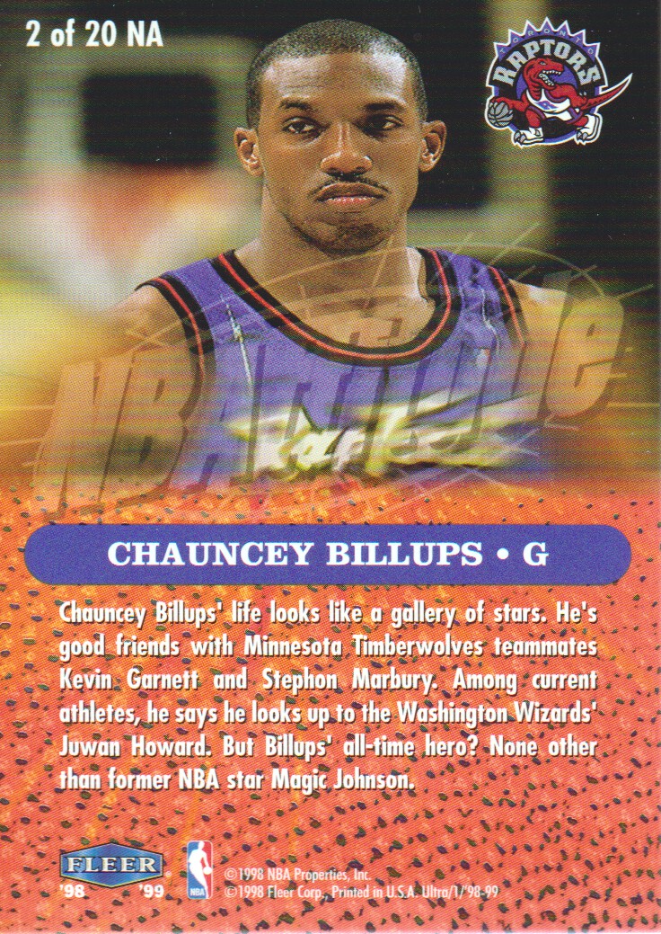 1998-99 Fleer Ultra NBAttitude #2 Chauncey Billups Toronto ...