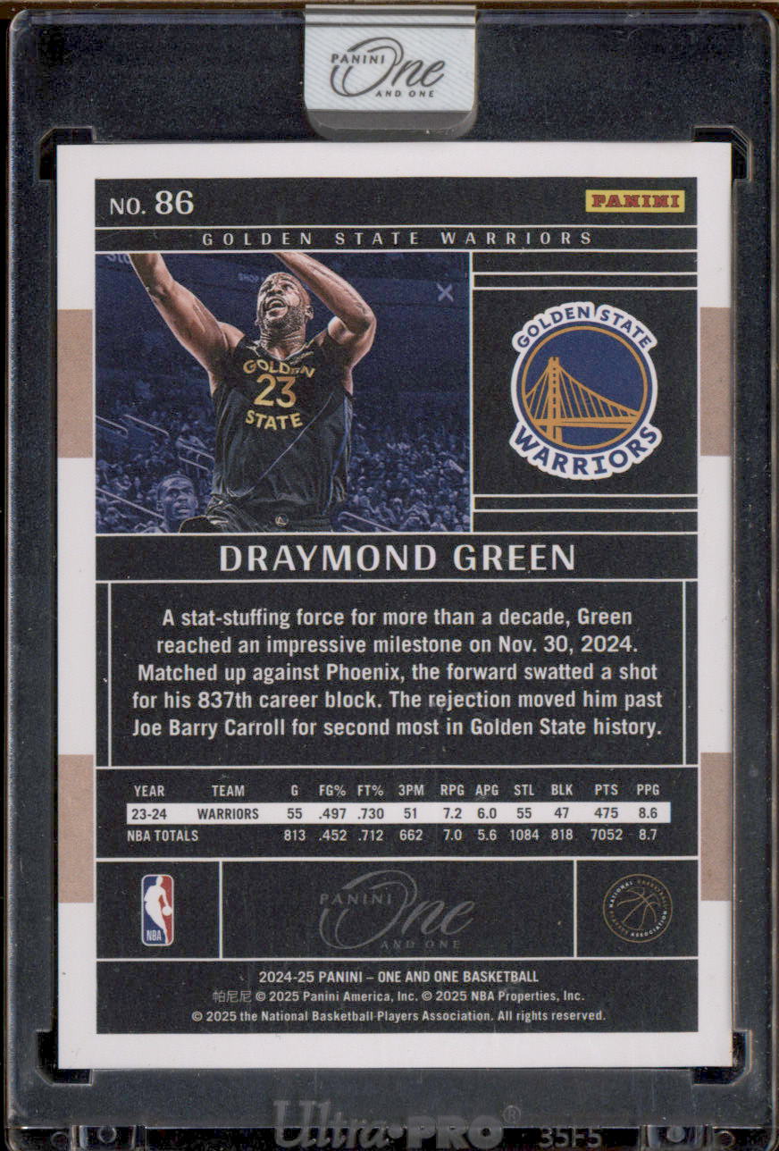 2024-25 Panini One and One #86 Draymond Green /75