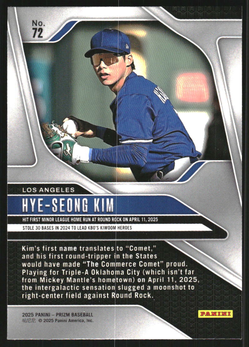 2025 Panini Prizm #72 Hye-Seong Kim