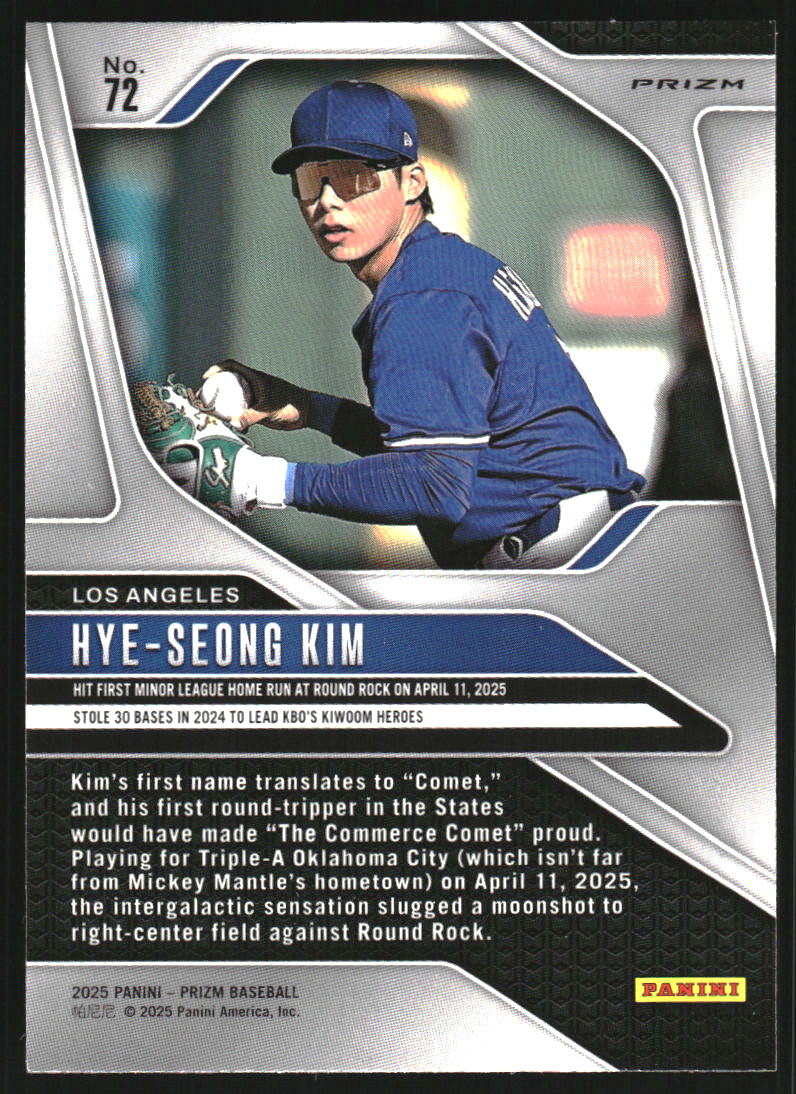 2025 Panini Prizm Prizms Ruby Wave #72 Hye-Seong Kim