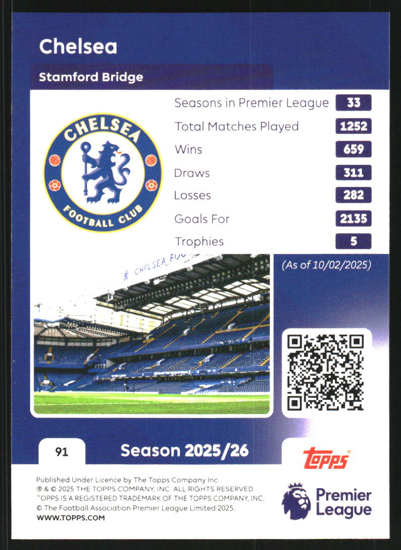 2025-26 Topps English Premier League #91 Chelsea Badge
