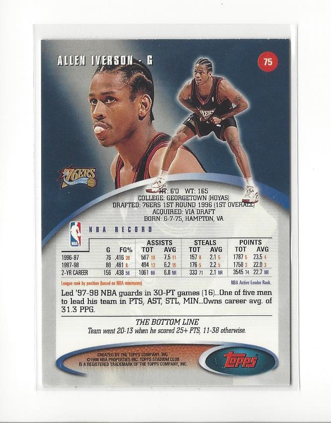 Allen Iverson cards (1997-2021) 76ers Nuggets - You Choose - Bild 27 von 228