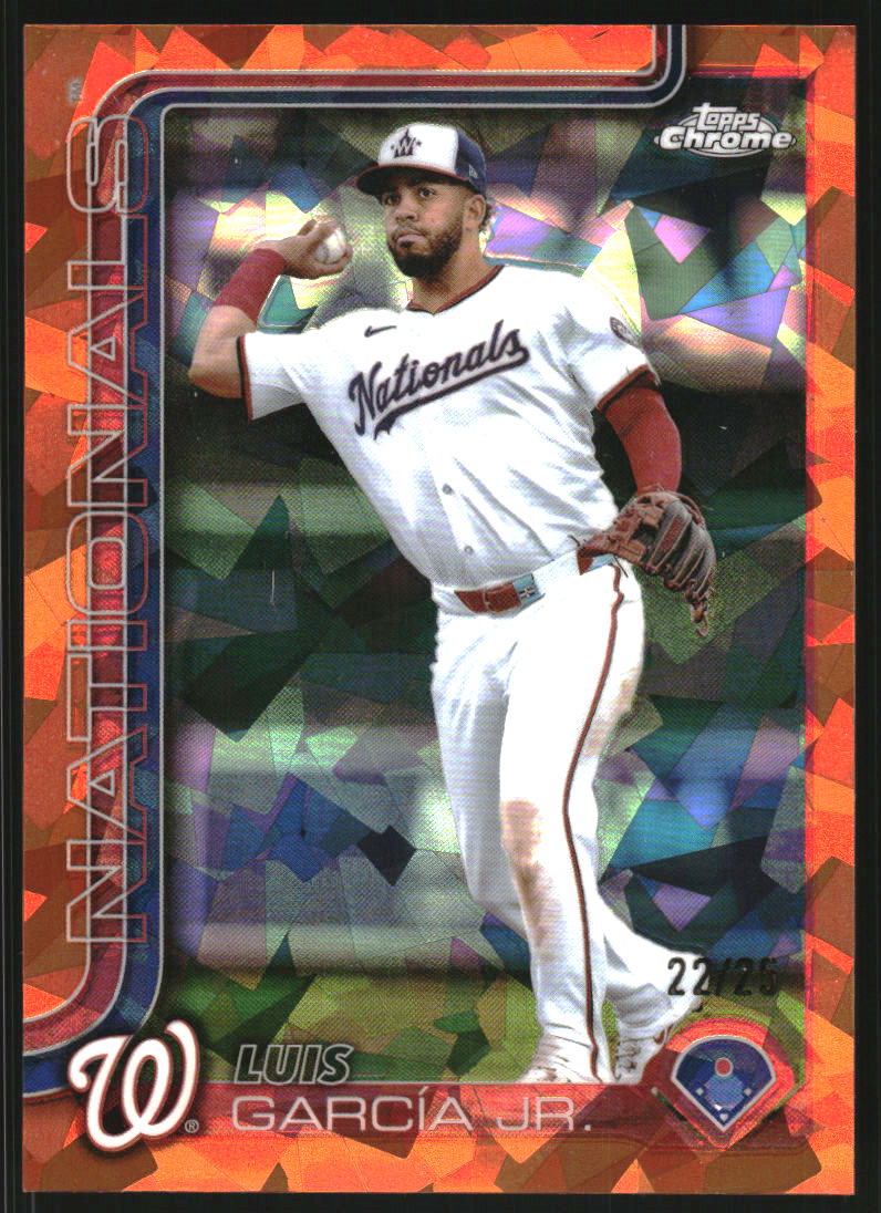 2025 Topps Chrome Sapphire Orange Refractors #269 Luis Garcia Jr. /25