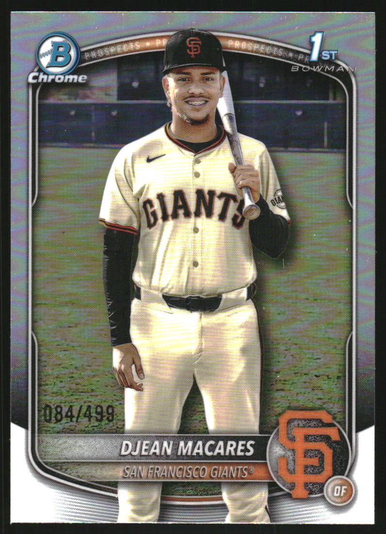 2025 Bowman Chrome Prospects Refractors #BCP237 Djean Macares /499