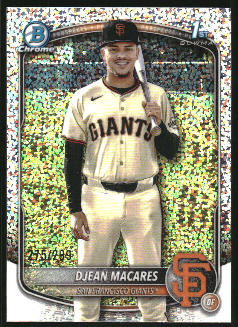 2025 Bowman Chrome Prospects Speckle Refractors #BCP237 Djean Macares /299
