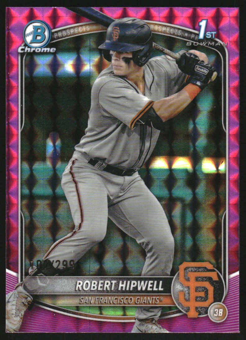 2025 Bowman Chrome Prospects Fuchsia Geometric Refractors #BCP238 Robert Hipwell /299