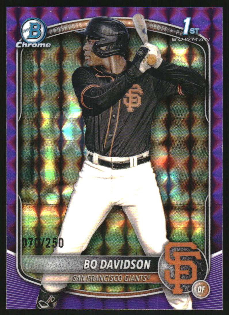 2025 Bowman Chrome Prospects Purple Geometric Refractors #BCP206 Bo Davidson /250