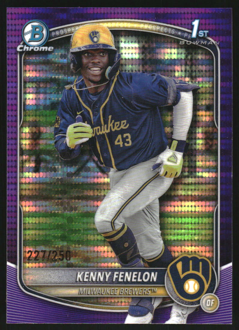 2025 Bowman Chrome Prospects Purple Pulsar Refractors #BCP190 Kenny Fenelon /250