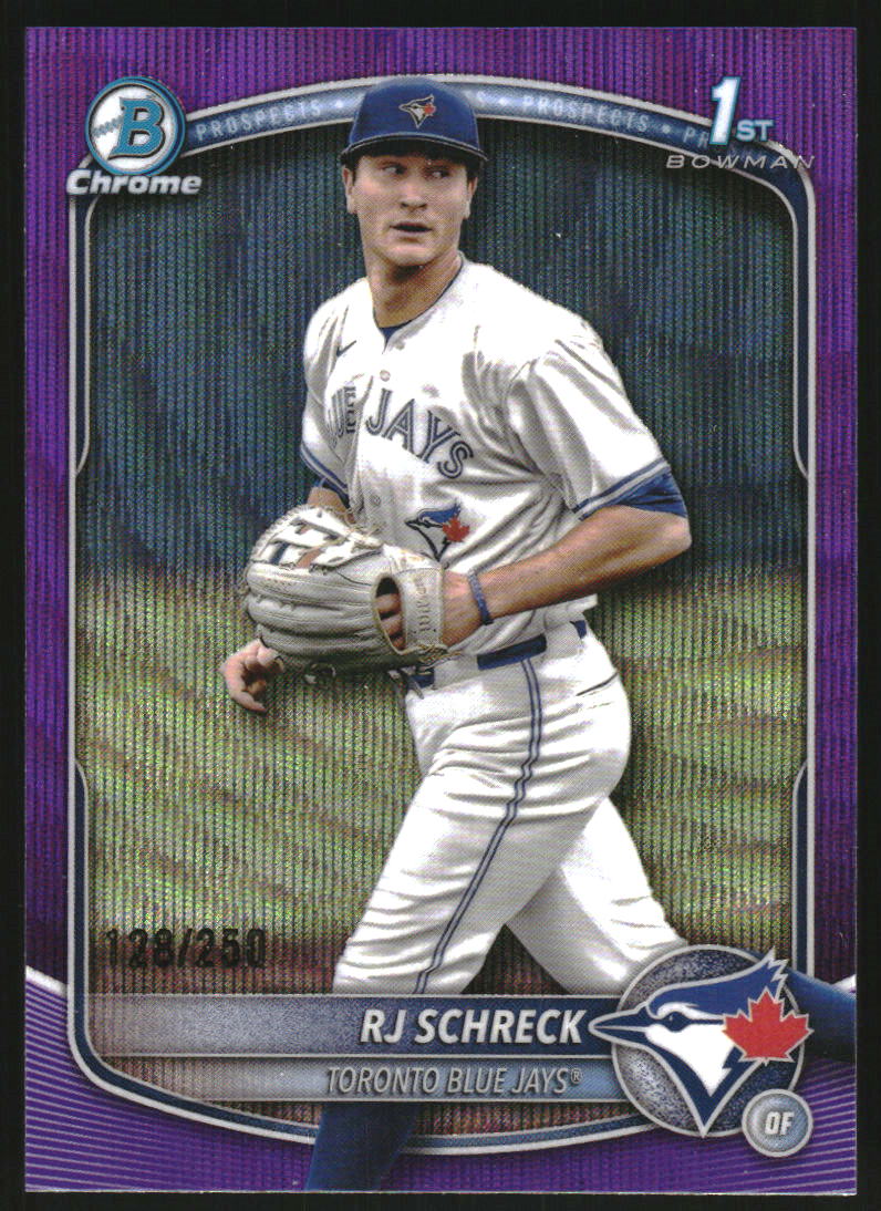 2025 Bowman Chrome Prospects Purple Wave Refractors #BCP181 RJ Schreck /250