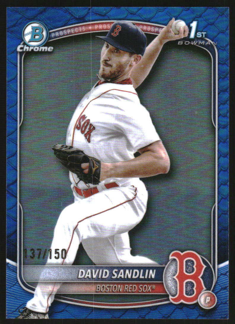 2025 Bowman Chrome Prospects Blue Reptilian Refractors #BCP195 David Sandlin /150