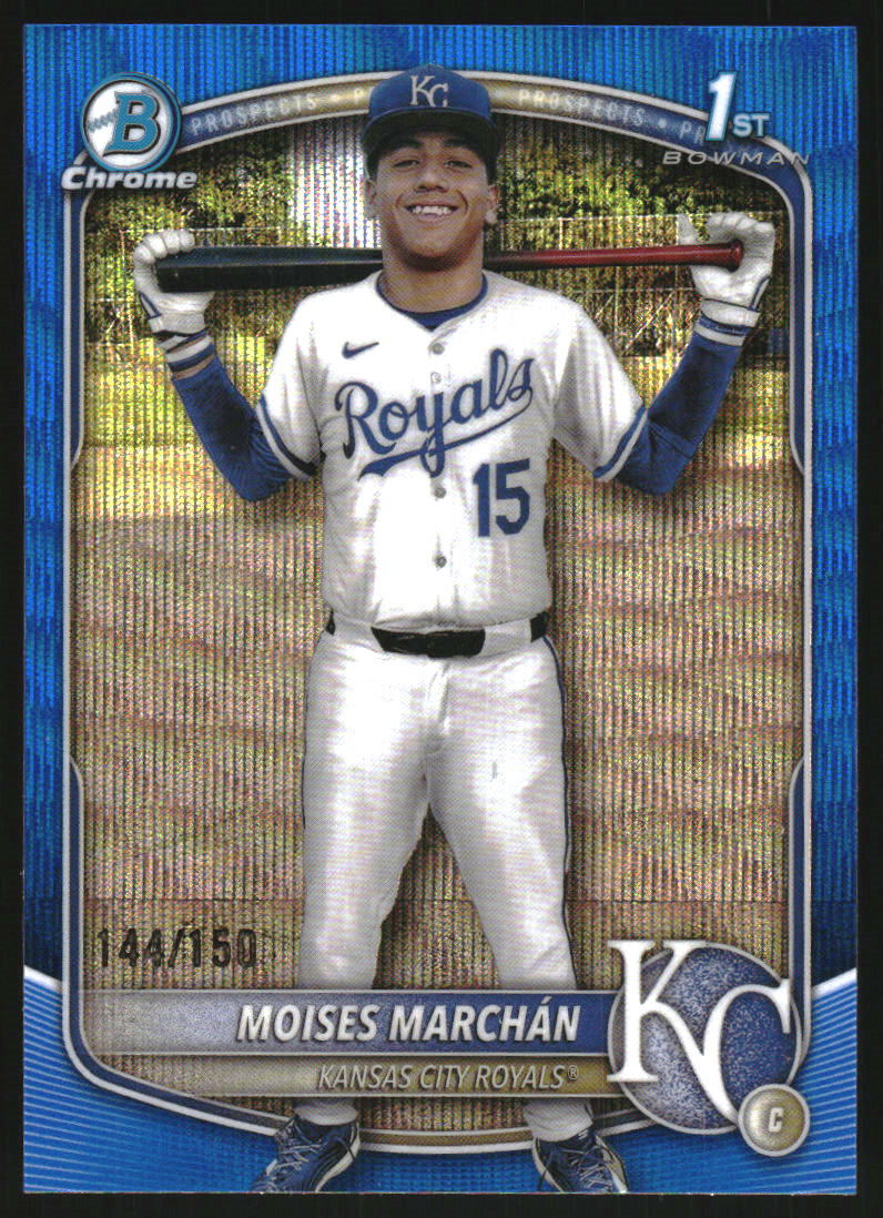 2025 Bowman Chrome Prospects Blue Wave Refractors #BCP242 Moises Marchan /150