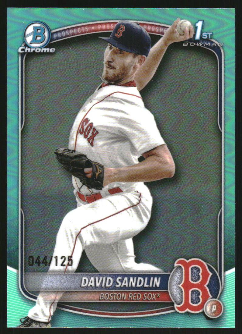 2025 Bowman Chrome Prospects Aqua Refractors #BCP195 David Sandlin /125