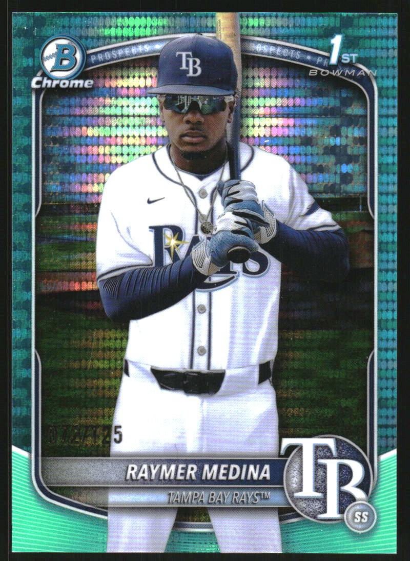 2025 Bowman Chrome Prospects Aqua Pulsar Refractors #BCP175 Raymer Medina /125