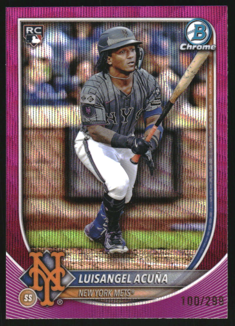 2025 Bowman Chrome Fuchsia Wave Refractors #32 Luisangel Acuna /299
