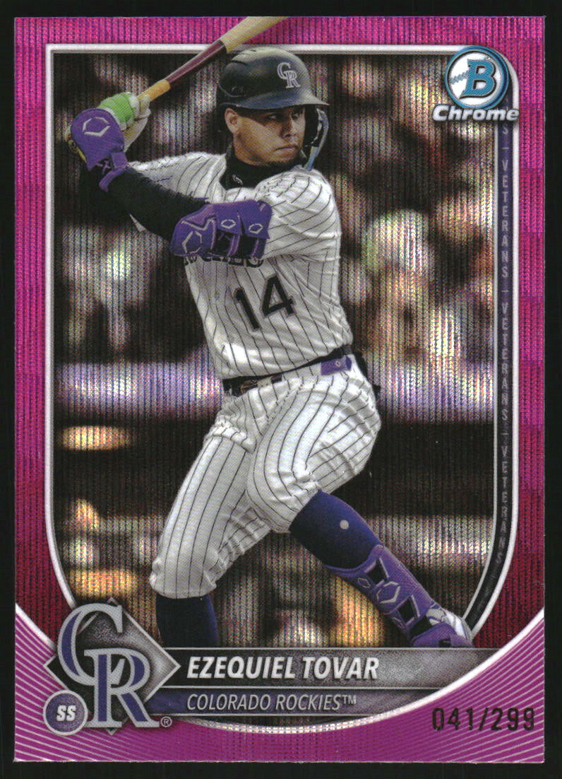 2025 Bowman Chrome Fuchsia Wave Refractors #87 Ezequiel Tovar /299
