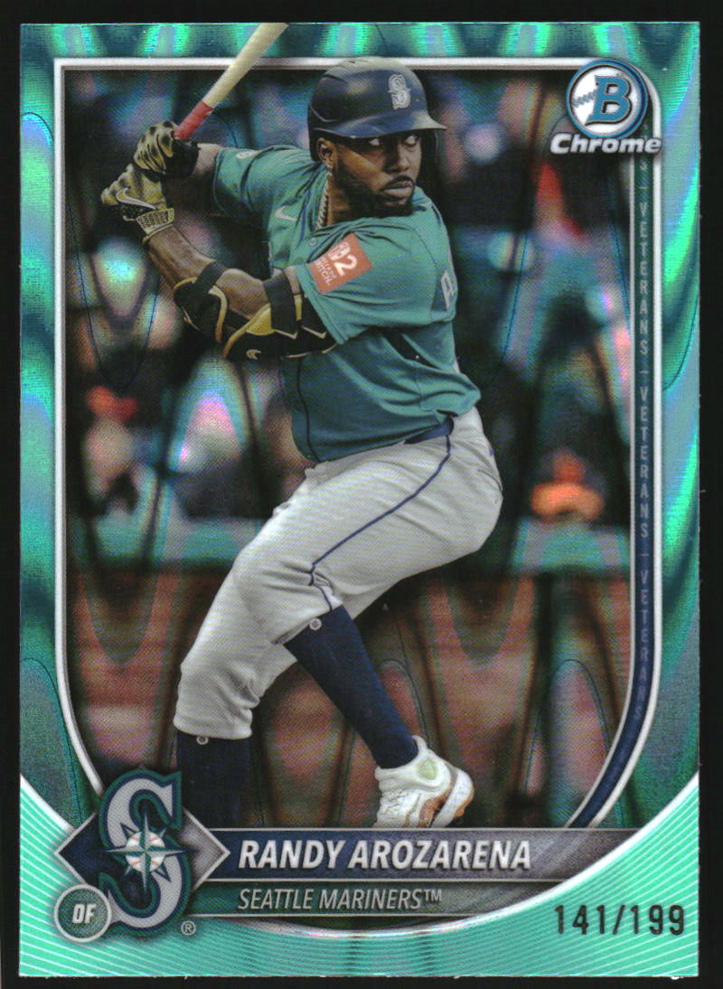 2025 Bowman Chrome Aqua Raywave Refractors #35 Randy Arozarena /199