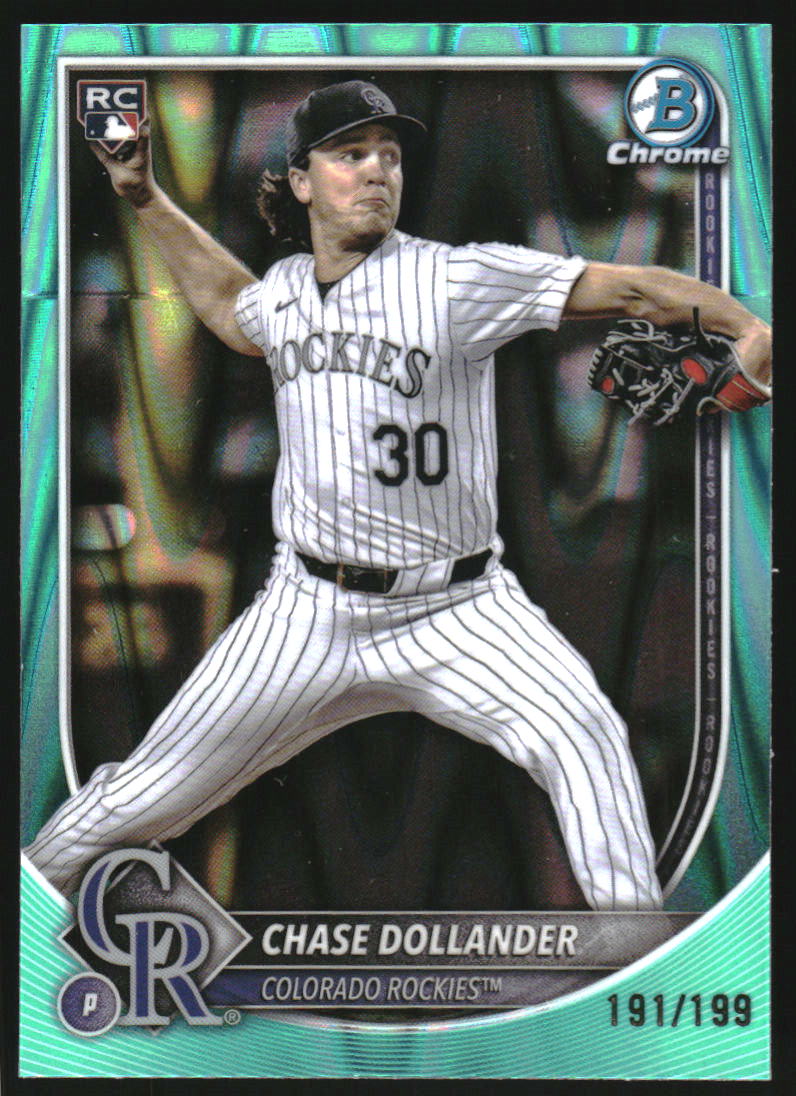 2025 Bowman Chrome Aqua Raywave Refractors #62 Chase Dollander /199