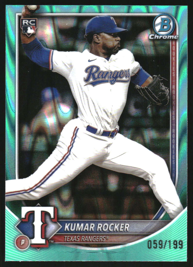 2025 Bowman Chrome Aqua Raywave Refractors #98 Kumar Rocker /199